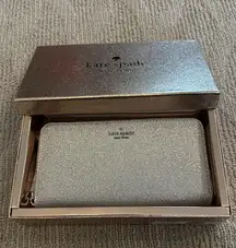 Kate Spade NIB  glimmer boxed large continental wallet