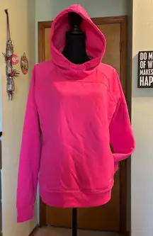 Under Armour Storm Cold Gear hot pink cowl neck pullover hoodie size L