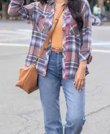 #321 SEVEN7 JEANS Plaid Button Down