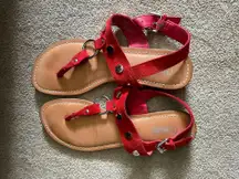 Carlos by  Woman's Red Sandals Sz 9