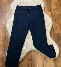 DL1961 Bardot Hi Rise Flatiron Modal Dark Blue‎ Premium Denim Jeans Size 29 Crop