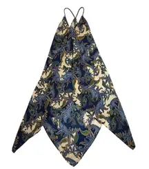 Romeo & Juliet Couture Sleeveless Paisley Print Handkerchief Midi Dress Size S