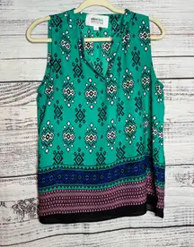 Alice Blue Stitch Fix Sleeveless Blouse Teal - Med