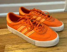 Adidas Orange  Sambas (Size 9)