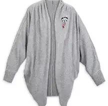 Disney NWT  Minnie Mouse Women Holiday Metallic Knit Gray Cardigan Sweater XL