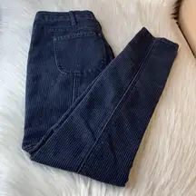 Free People Blue Pin Stripe Low Rise Skinny Jeans Size 26