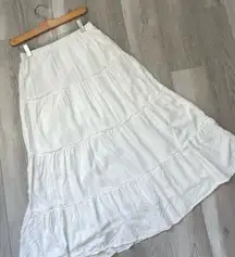 Brandy Melville Skirt tiered maxi womens White (one size) coquette casual party