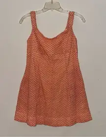 Free People Breezy Kiss Peach Orange Patterned Sleeveless Dress