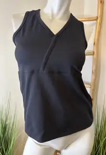 Lands' End Women's Cross Back Sports Bra Black Small