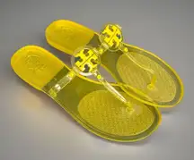 Tory Burch Mini Miller Jelly Flip Flop Thong Sandals Citrus Yellow Women's 7