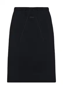 Fear of God Essentials Women's Jet Black Heavy‎ Long Skirt XXL