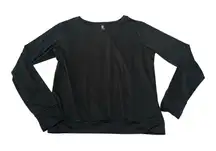 Born Primitive women's large Black Long Sleeve Women's Top split back athletic w