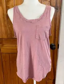 The North Face dusty Pink Mauve Racerback Cotton Tank Large front pocket