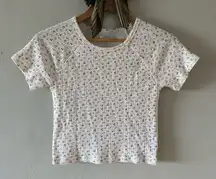 Ditsy Floral Pointelle Crop Top