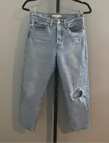 Levi's Wedgie Straight Jeans Light Wash Button Fly Size 27