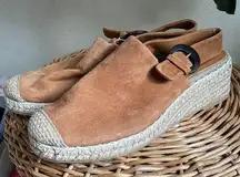 NEW Vince made in Spain rust orange suede espadrille wedges