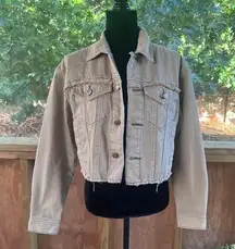 Urban Outfitters BDG Women's Tan Cropped Denim Jean Jacket Size XS