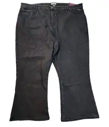 New Ava & Viv Women's Size 26W Plus Size Black High-Rise Ankle Bootcut Jeans