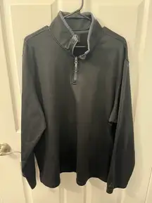 Size 2XL Black 1/4 Zip Pullover Top