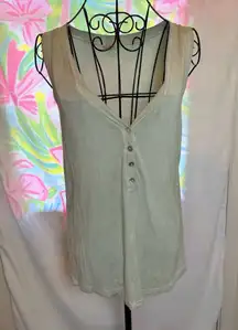 POL Green Fitted Sleeveless Tank Top