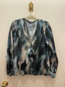 ZARA Satin Blouse Button Down