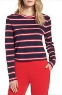 Halogen Striped Long Sleeve Top | S