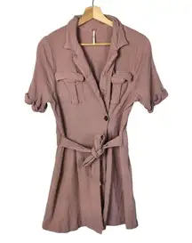 Free People  Clementine Purple Ash Wrap Mini Dress M