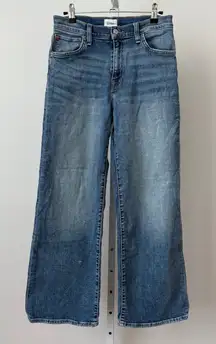 Hudson Rosalie SPL Wide Leg Jeans sz 27 Distressed Denim Minimalist Preppy