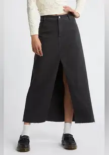 BP. Raw Hem Stretch Twill A-Line Long Maxi Jean Skirt Size 12
