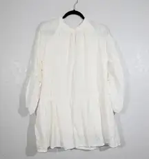 NWT Lumiere White Crochet Lace Mini Dress Size Large