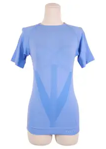 Falke Women's Warm Short Sleeve T-Shirt Blue Sz Small