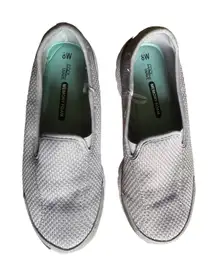Cool Wave Memory Foam Slip On Comfort Walking Shoes Gray‎ Women's Size 8W