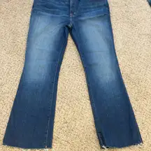 Madewell Cali Demi-Boot Jeans • Size 27 • Medium Wash • Raw/Frayed Hem Boot