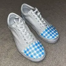 Hand painted Gingham Vans