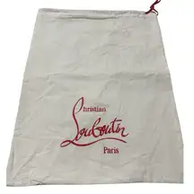 Christian Louboutin White Dust Bag with Red Logo