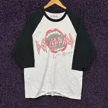 Def Leppard Love Bites Heavy Metal Band Baseball T-Shirt M