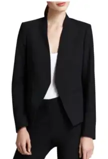Theory Lanai black blazer open front virgin wool women 6