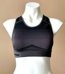 GYMSHARK | Black Layered Racerback Sports Bra Sz XS