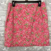 Lilly Pulitzer Palm Tree Tiki Print Skirt