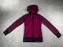 Nike Tehrmfit Hoodie‎ Women XS Full Zip Thumb Holes Fleece