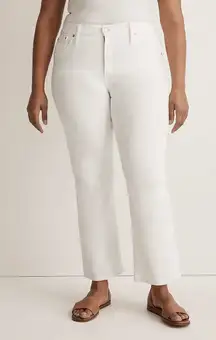 Madewell Kick Out Crop Jeans in Pure White Size‎ 33 NWT
