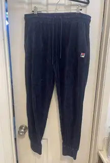 FILA Navy velvet joggers