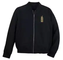 Black Hocus Pocus Jacket Metallic Gold "Lit the Black Flame Candle"