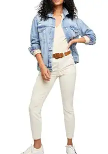 NWT FREE PEOPLE Fine Line Straight Leg Crop Jeans In Moon RisingSZ-14