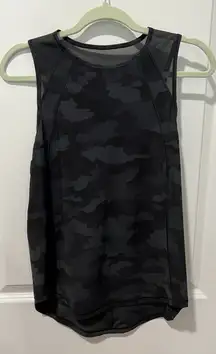 Lululemon Sculpt Tank Heritage 365 Camo Deep Coal Multi/Black Estimated Size 4
