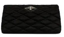 Saint Laurent Large Sade Satin Envelope Clutch