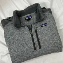 Patagonia Better Sweater 1/4 Zip with Zipper Chest Pocket Gray Size Large