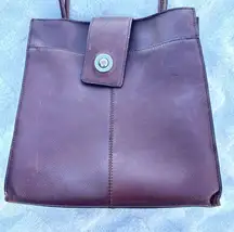 Wilsons Leather Brown Magnetic Closure Bag Purse