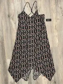 NWT Jessica Simpson Odin Sleeveless Geo Print Studded Midi Dress W Belt Size L