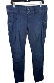 Habitual Dark Wash Mid Rise Skinny Lightweight Jeans Made In USA Size 30